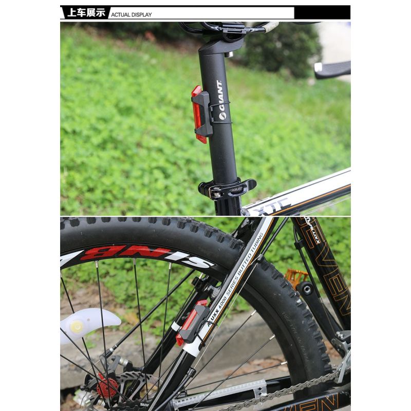 Portable USB Rechargeable Bicycle Taillight Rear Safety Light with Dynamic Flash Modes for Cycling Visibility