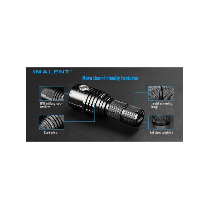 IMALENT MS03 XHP70 EDC Flashlight 13000 Lumens with 324 Meters Beam Lightweight Durable for Outdoor Adventure