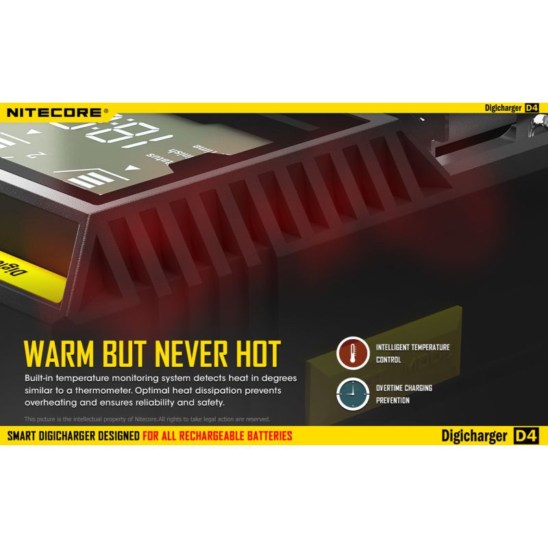 Nitecore D4 Digicharger LCD Display Intelligent Battery Charger Li-ion Ni-MH Smart Power Solution