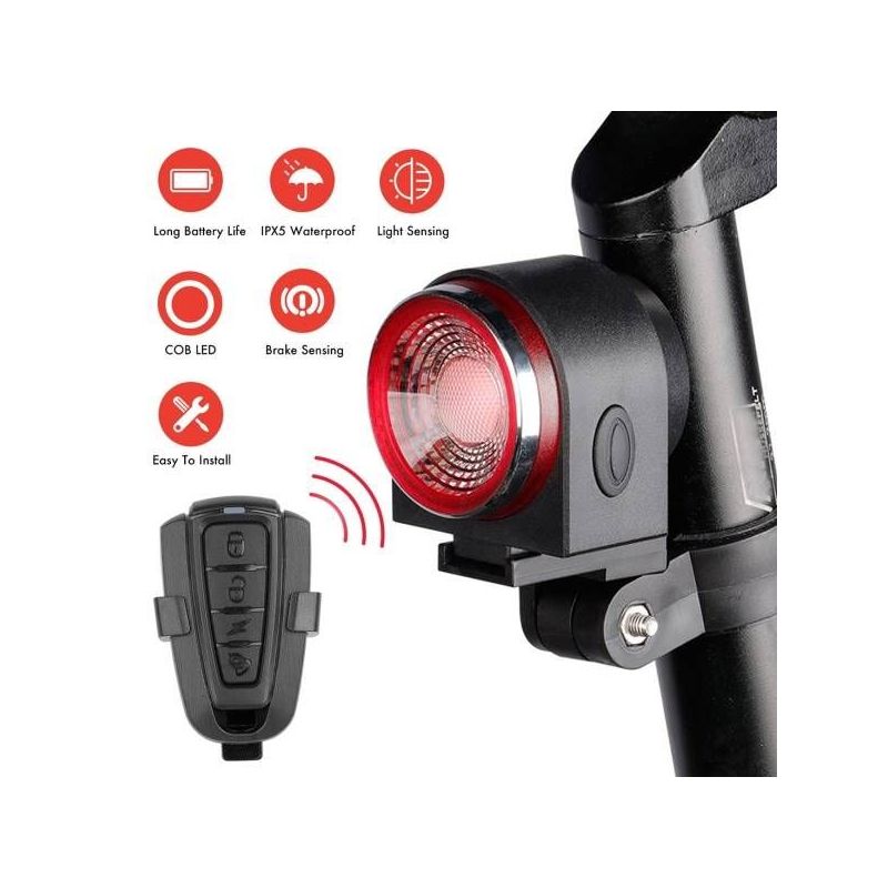ANTUSI A8 Road Bike Anti-theft Alarm Lock Taillight Cycling Safety with Automatic Brake and Wireless Bell