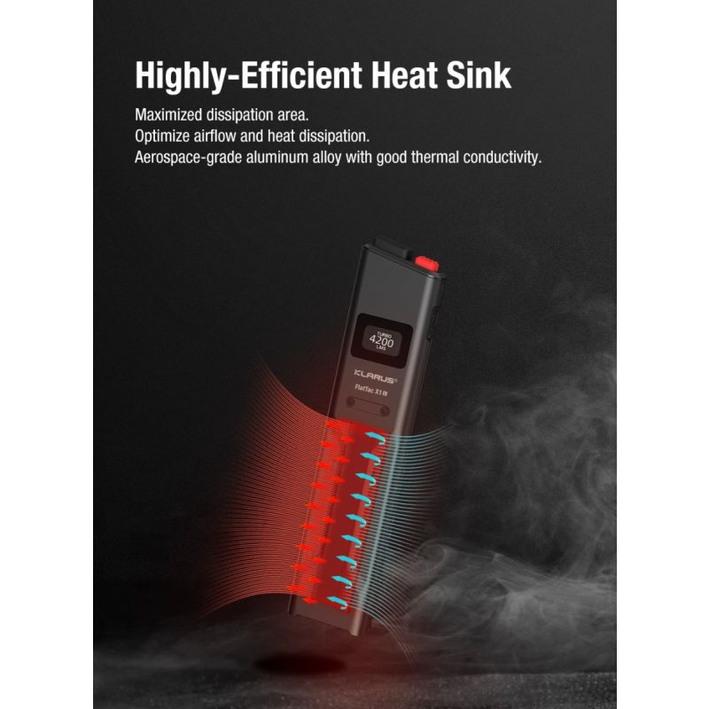 Klarus X1 Ultra-thin EDC Tactical Flashlight Luminus SST-70 LED 4200LM Outdoor Emergency Torch Light