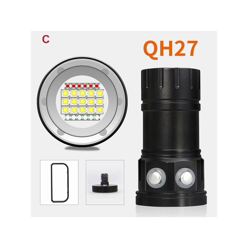 QH14 QH27 Multifunction UV Diving Flashlight 20000 Lumens for Underwater Exploration Coral Reefs Night Dives