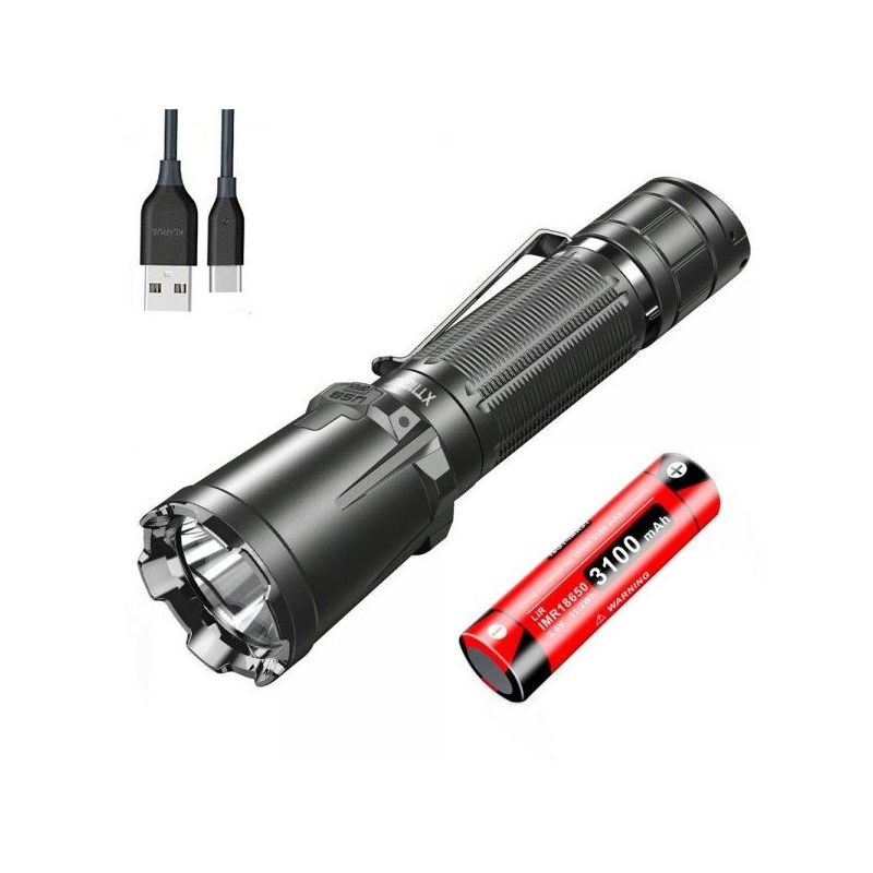 Klarus XT11GT PRO V2.0 USB-C Rechargeable Flashlight 3300 Lumens Tactical Light for Outdoor and Emergency Use