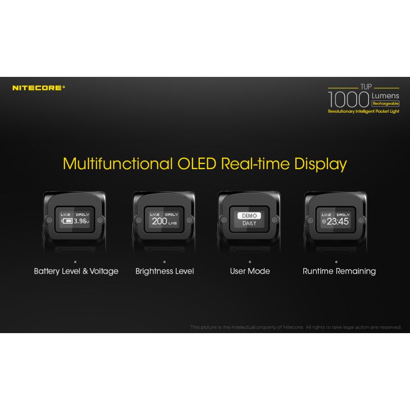 Nitecore TUP XP-L HD V6 LED Flashlight 1000 Lumens USB Rechargeable Mini Outdoor Gear for Hiking and Camping