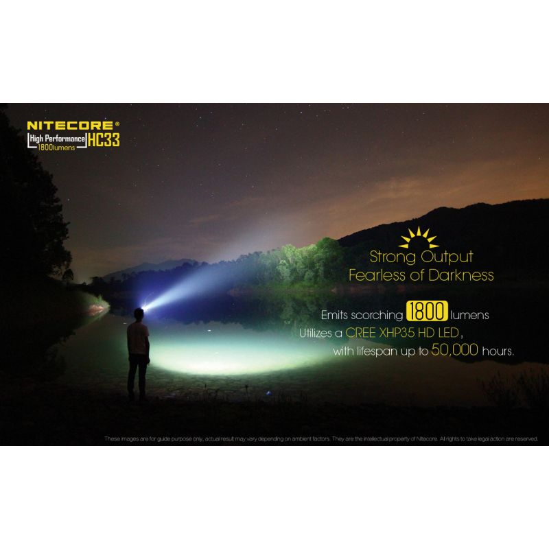 Nitecore HC33 XHP35 1800 Lumens LED Headlamp Hands Free Illumination for Outdoor Hiking and Night Work