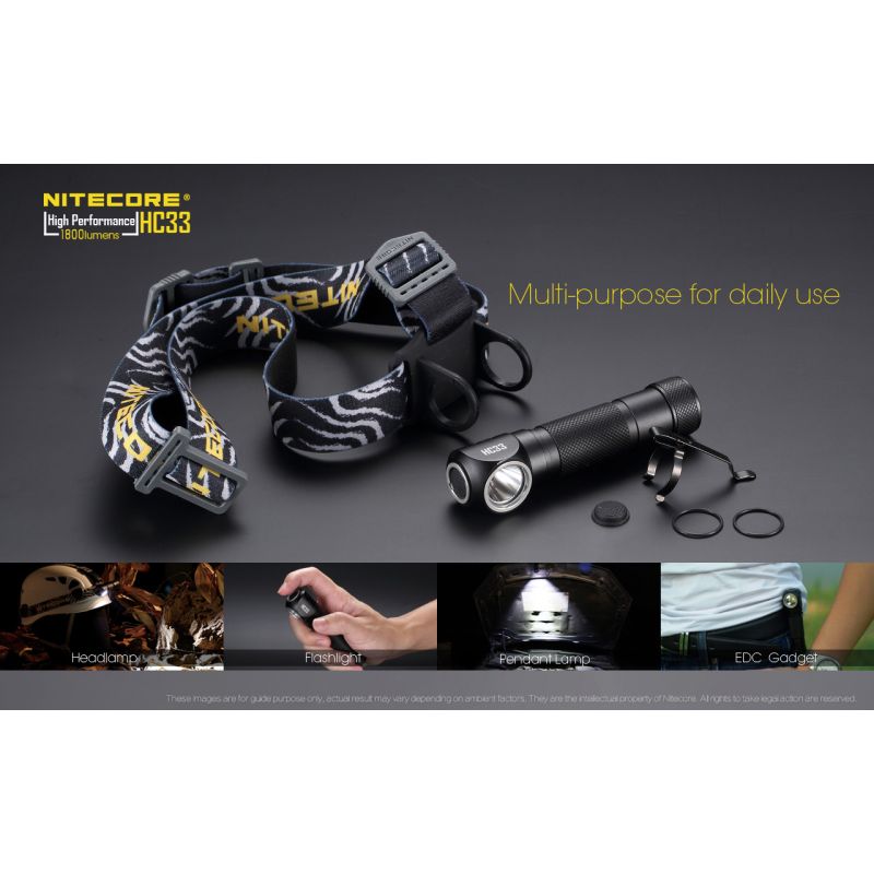 Nitecore HC33 XHP35 1800 Lumens LED Headlamp Hands Free Illumination for Outdoor Hiking and Night Work