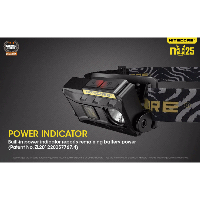 Nitecore NU25 XP-G2 S3 LED Rechargeable Headlamp 360 Lumens Lightweight Adventure Accessory Outdoor Lighting