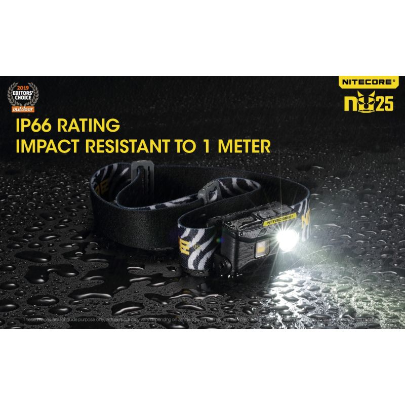 Nitecore NU25 XP-G2 S3 LED Rechargeable Headlamp 360 Lumens Lightweight Adventure Accessory Outdoor Lighting