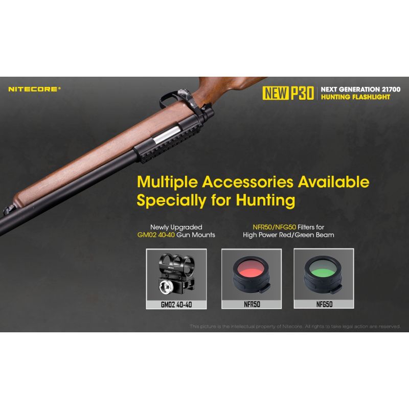 Nitecore P30 XP-L HI V3 1000 Lumens LED Flashlight High Performance 618 Meters Beam for Outdoor and Emergency Use