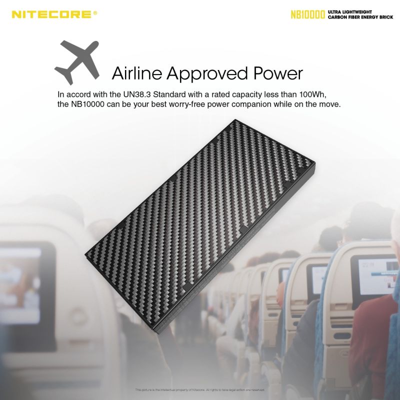NITECORE NB10000 QC Dual Port USB-C 10000mAh Power Bank Lightweight Fast Charging for Travel and Outdoor