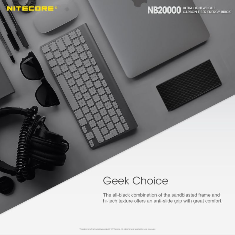 Nitecore NB20000 QC Dual Port 20000mAh Power Bank Lightweight Fast Charging USB USB-C Smartphone Charger