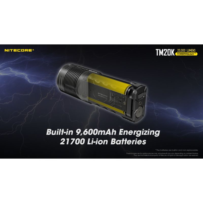 Nitecore TM20K LED Flashlight 20000 Lumens USB-C Rechargeable Durable Adventure Gear for Search and Rescue