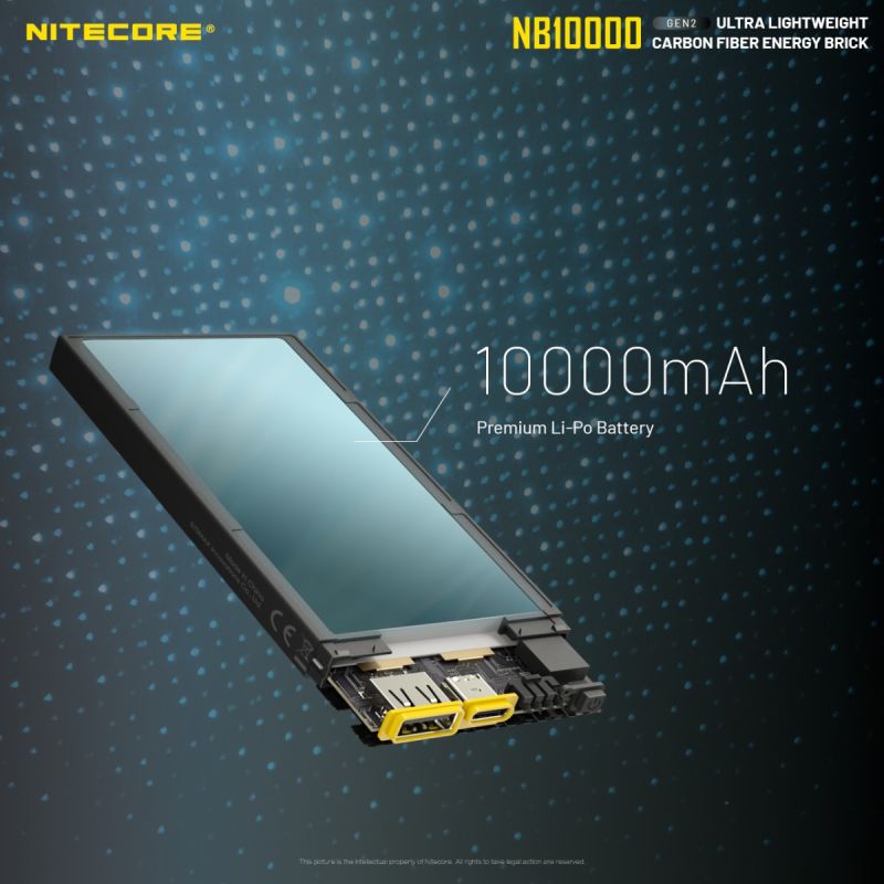 Nitecore NB10000 Gen II Ultra-slim 10000mAh Power Bank with QC Quick-Charge Lightweight Travel Charger