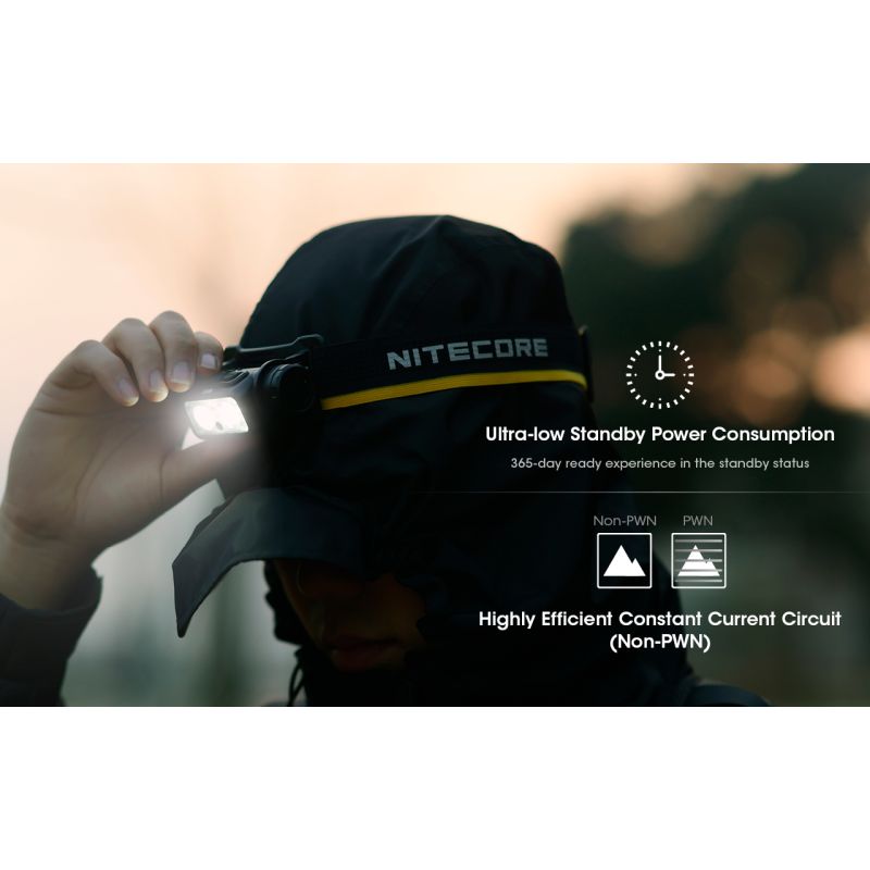 Nitecore NU50 1400 Lumens LED Headlamp for Hiking Lightweight Rechargeable Headlamp with Long Runtime