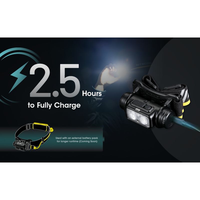 Nitecore NU50 1400 Lumens LED Headlamp for Hiking Lightweight Rechargeable Headlamp with Long Runtime