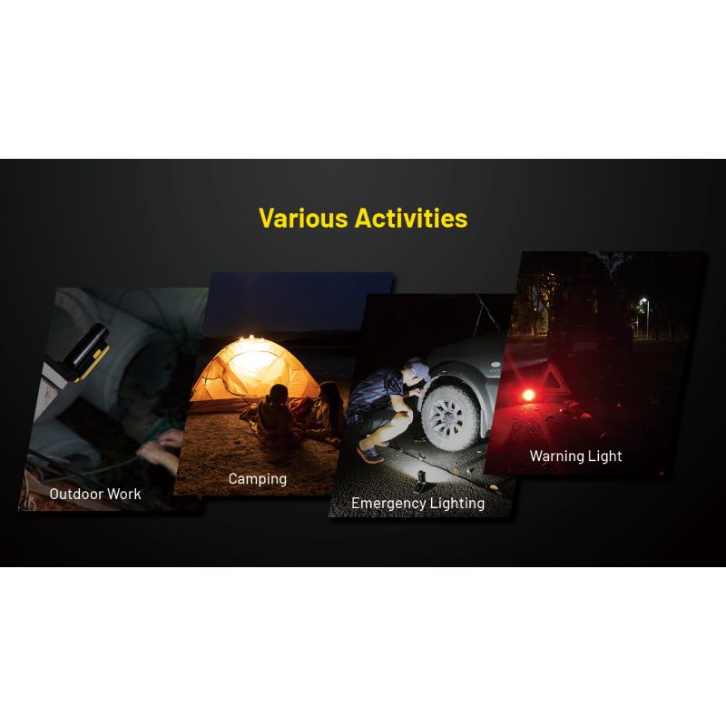 NITECORE NWL20 Portable Floodlight 600 Lumens Versatile Lighting with Triple Output for Outdoor and Emergency Use