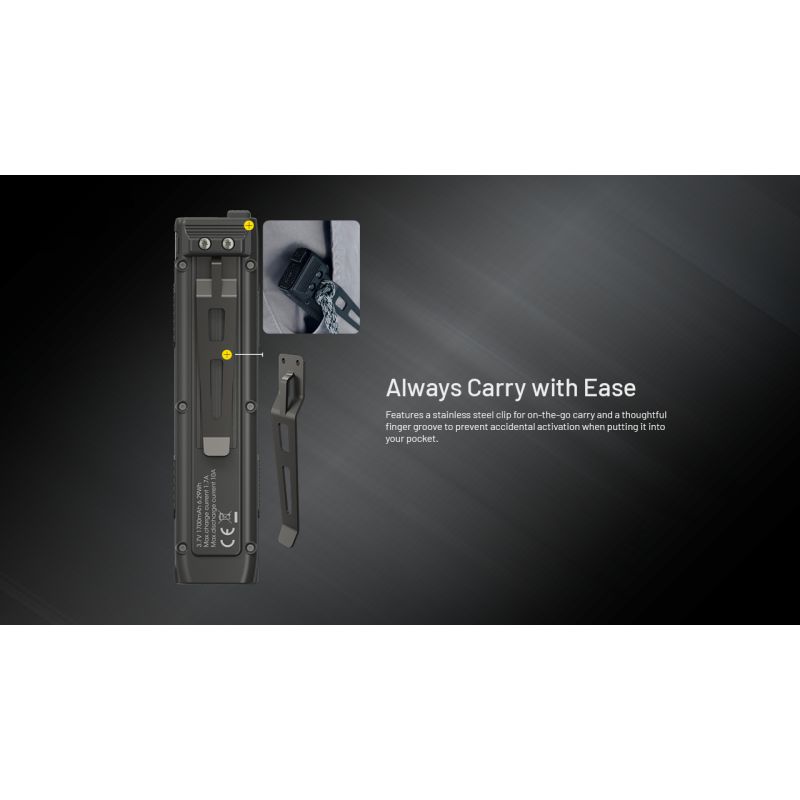 NITECORE EDC27 UHi 3100 Lumens Compact USB-C Rechargeable Flashlight for Camping Emergencies Outdoor Use