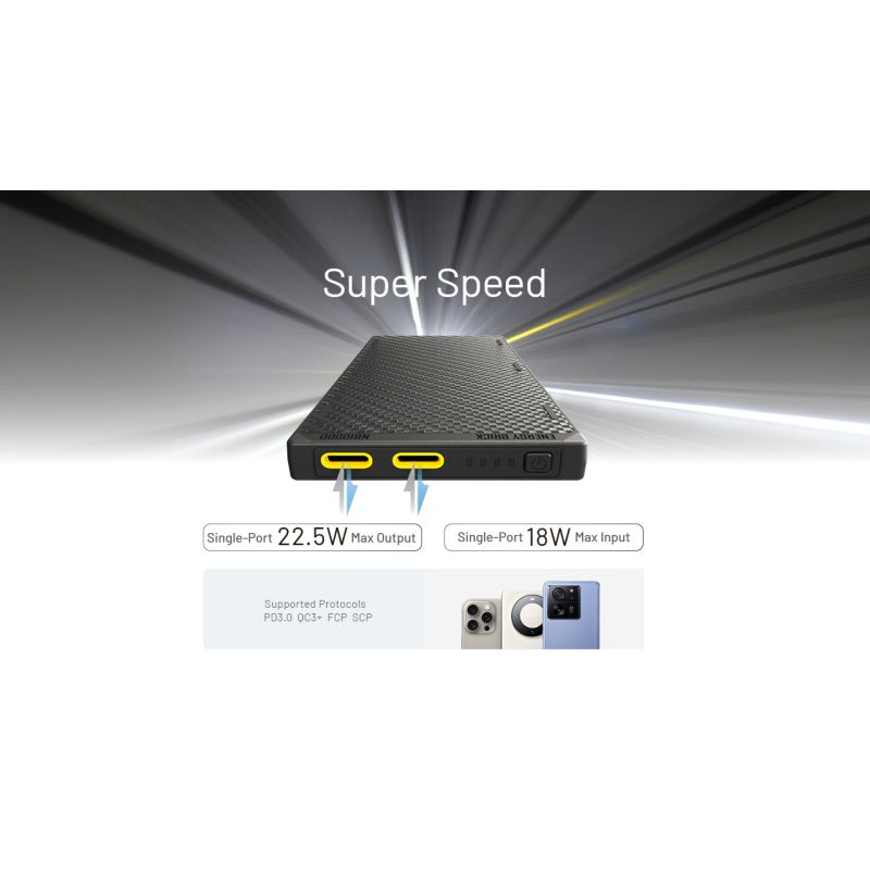 Nitecore NB10000 Gen III Ultra-Slim Power Bank 10000mAh Fast Charging Portable Charger with Dual USB-C Ports