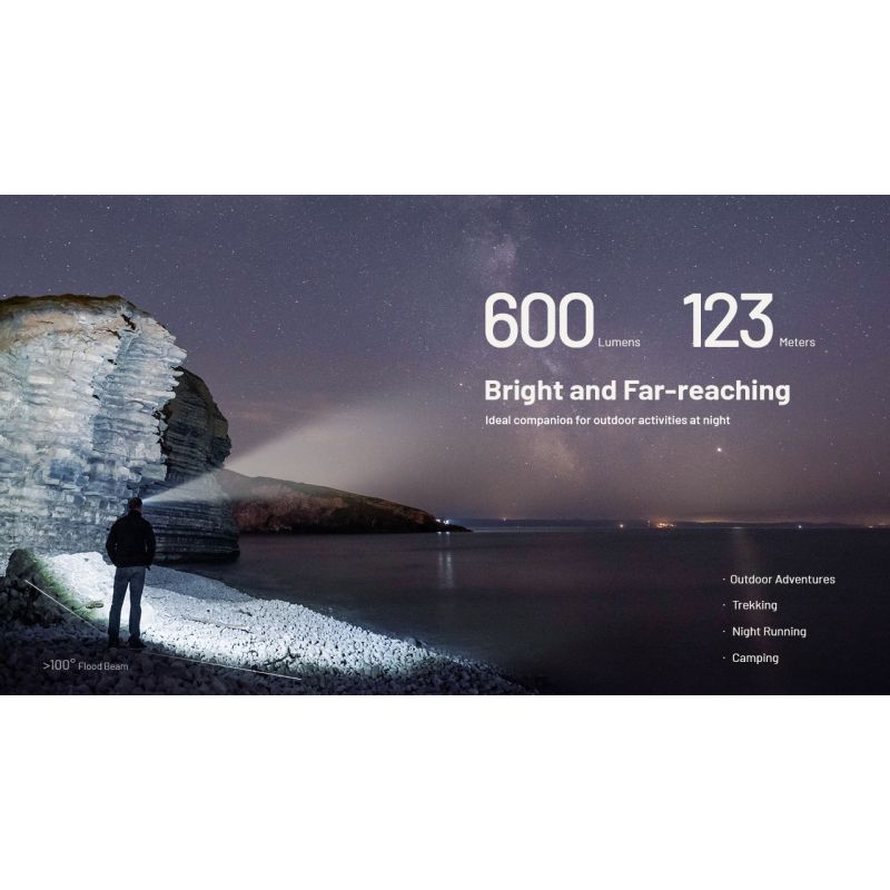 NITECORE NU27 LED Rechargeable Headlamp 600 Lumens MCT Technology Camping Hiking Trail Running Outdoor Gear