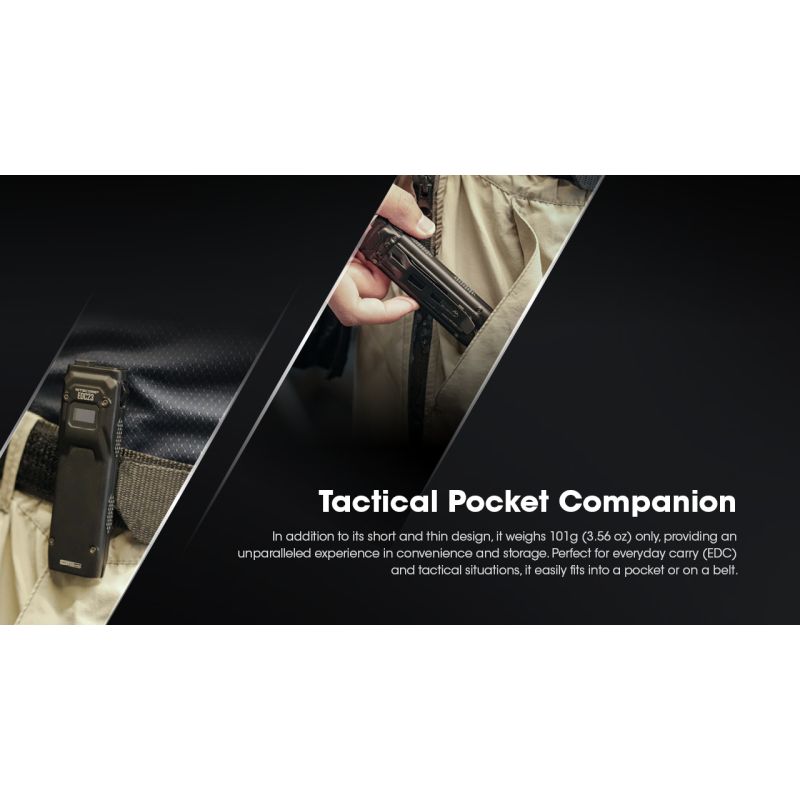 NITECORE EDC23 UHi LED Flashlight 2500 Lumens USB-C Rechargeable Compact Durable Outdoor Everyday Carry