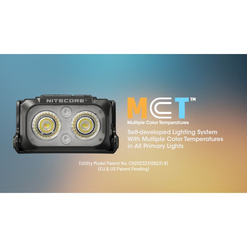NITECORE NU25 MCT UL 400 Lumen Headlamp Lightweight USB-C Rechargeable for Hiking Camping and Emergencies