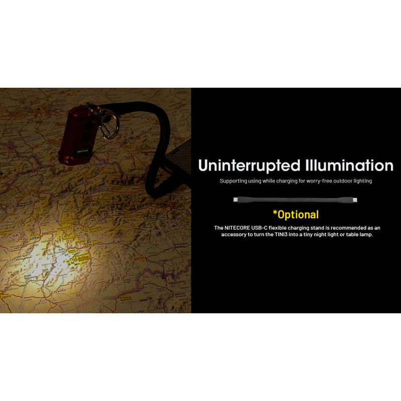 NITECORE TINI3 Keychain Light 600 Lumens Mini EDC Flashlight with Rechargeable Battery Ultra-Compact Design