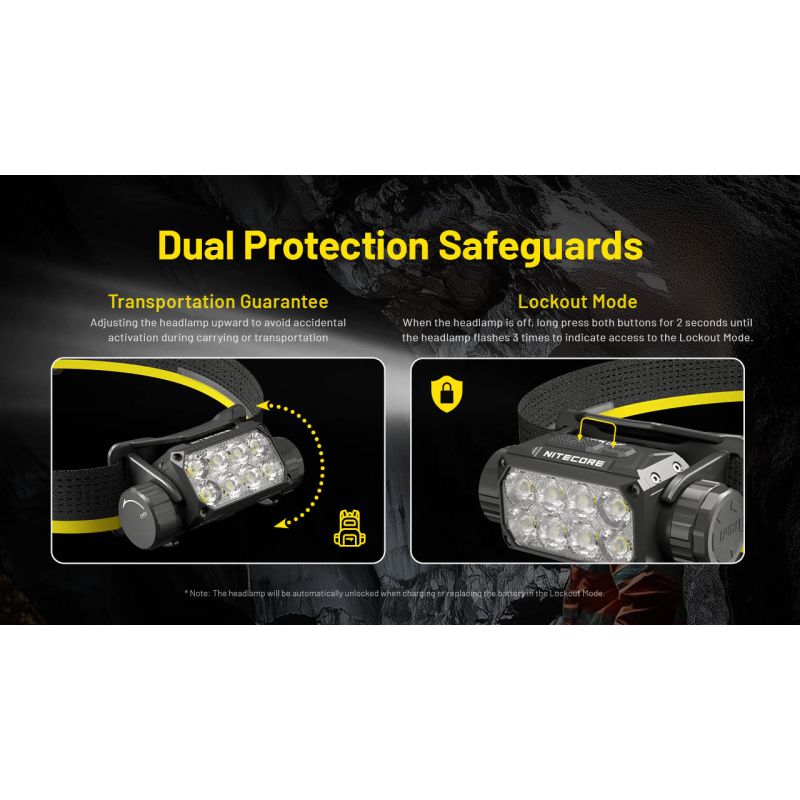 Nitecore HC75 3000 Lumen Headlamp USB-C Rechargeable Zoomable Adjustable Focus for Camping Hiking Industrial Use