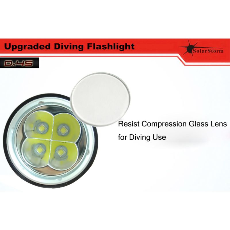Solarstorm DX4S 4XU2 3200-Lumen LED Diving Flashlight for Enthusiasts Durable Waterproof Adventure Light