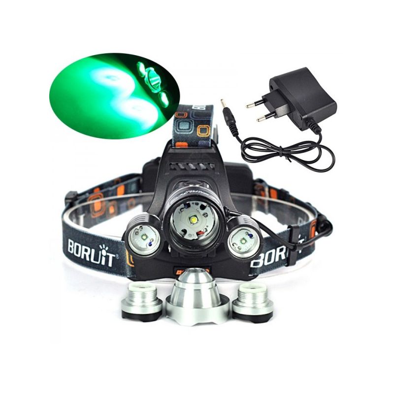 Boruit RJ-3000 LED Headlamp 1000 Lumens Brightness T6 White Light Waterproof for Outdoor Adventure Gear