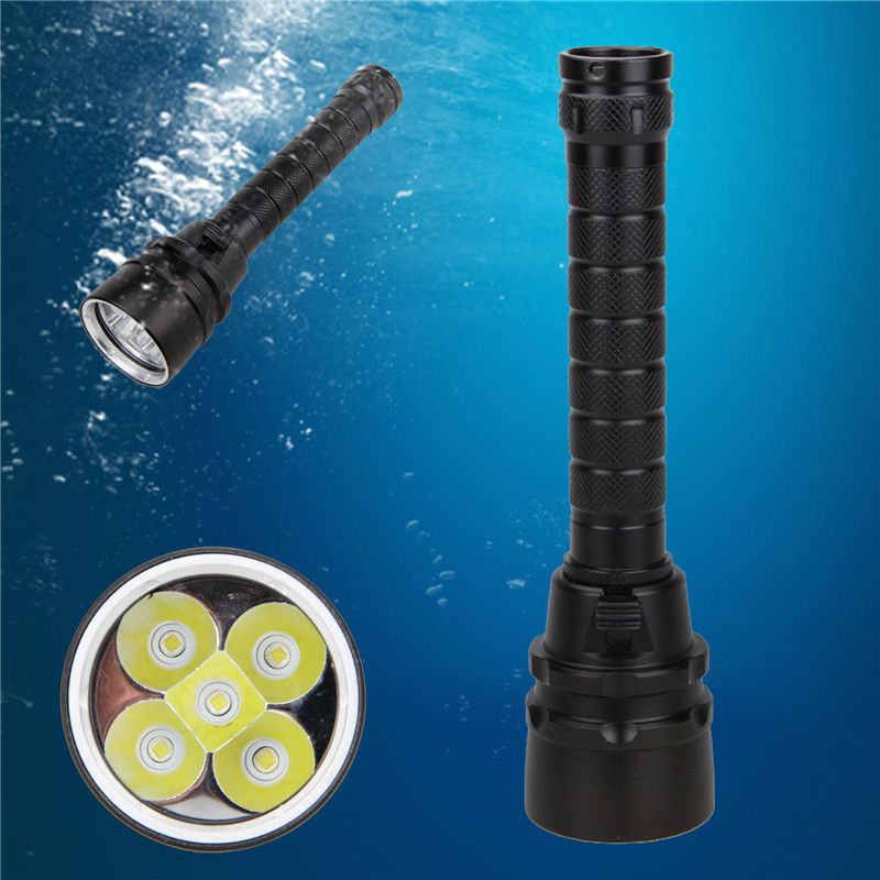 100M Waterproof 8000LM L2 LED Lantern Diving Flashlight Durable Torch with Magnetic Control for Nighttime Exploration