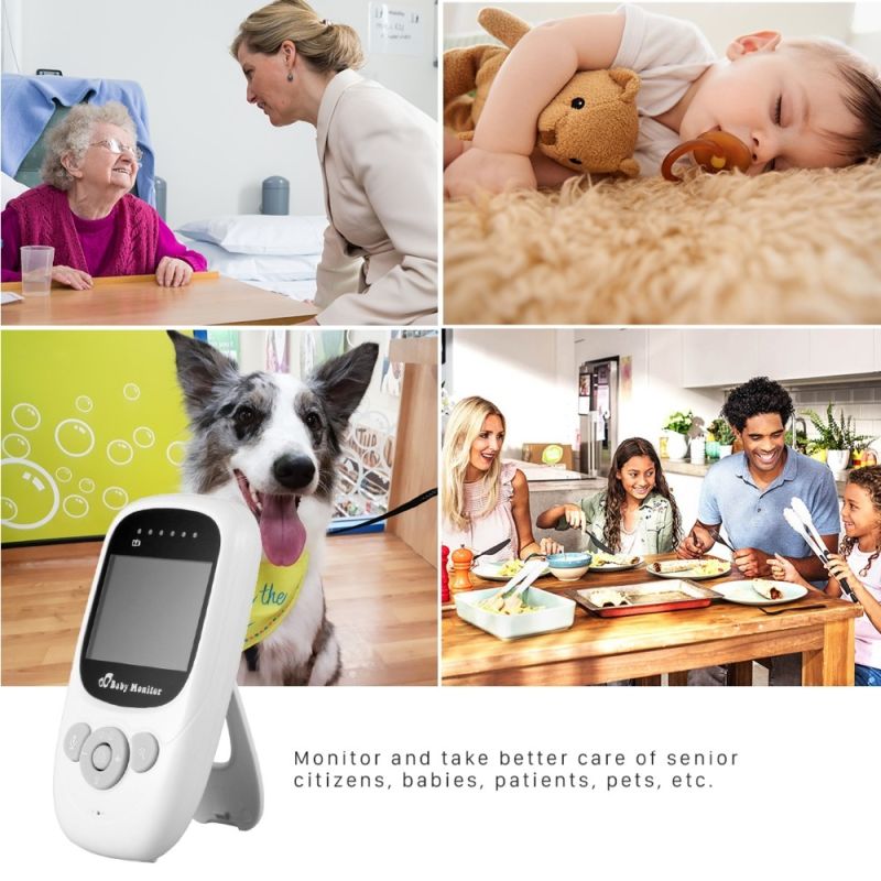 SP880 Wireless Baby Monitor 2.4 Inch LCD High-Definition Video Two-Way Audio Night Vision for Baby Care