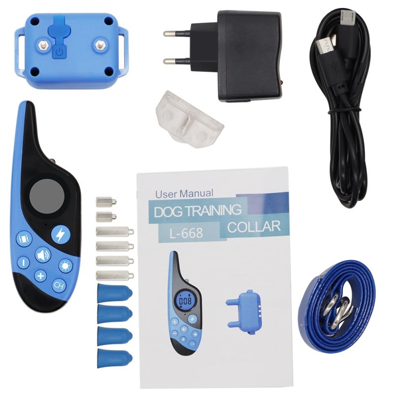 2021 Electric Dog Training Collar with 500m Remote Control Waterproof Rechargeable LCD Display Obedience