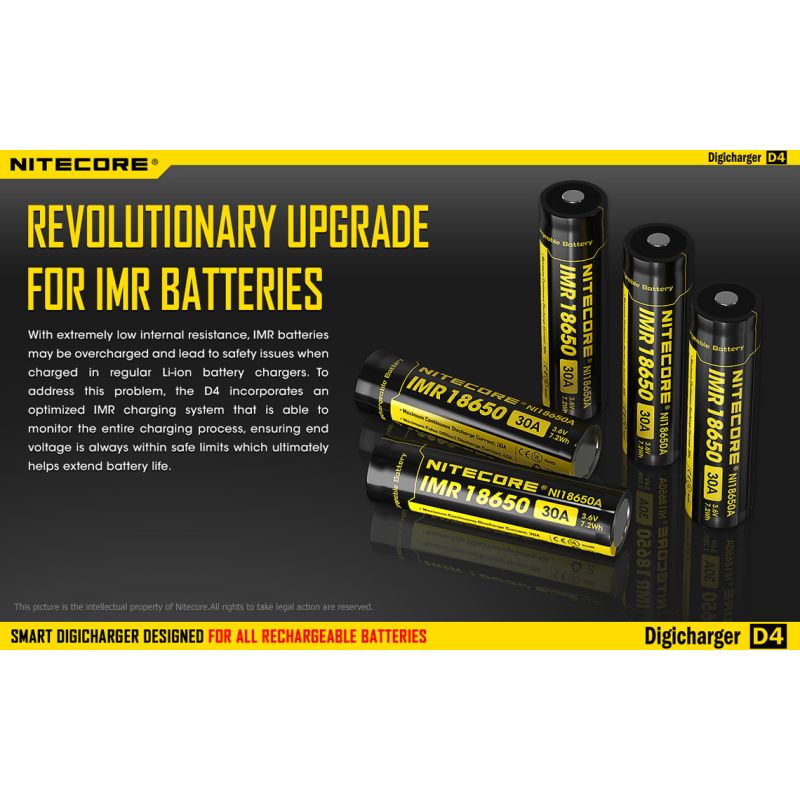 Nitecore D4 Digicharger LCD Display Intelligent Battery Charger Li-ion Ni-MH Smart Power Solution