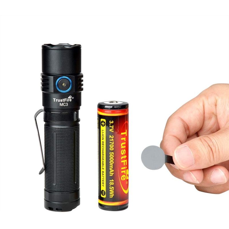 TrustFire MC3 XHP50 LED Flashlight 2500 Lumens USB Magnetic Charging IP68 Waterproof Compact and Powerful Light