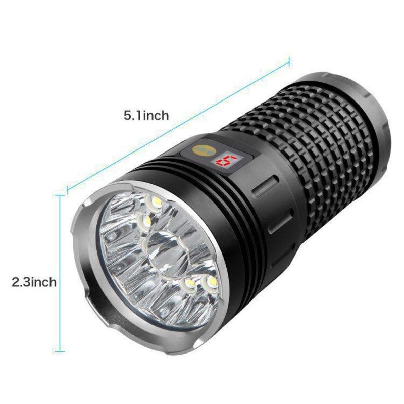 SKY RAY LED Flashlight 15000 Lumens Rechargeable USB Type-C Perfect for Camping and Home Repairs