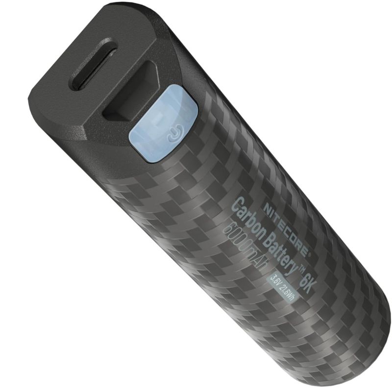 Nitecore Carbon Battery 6K USB-C Rechargeable Lightweight 6000mAh Waterproof Power Bank