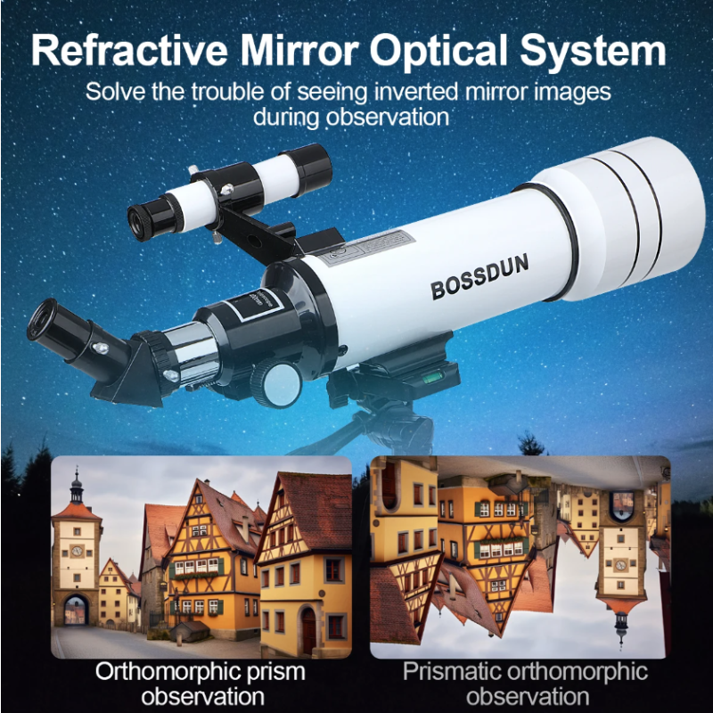 Bossdun 333X Professional Astronomical Telescope for Kids Large Objective Lens for Moon Observation and Stargazing