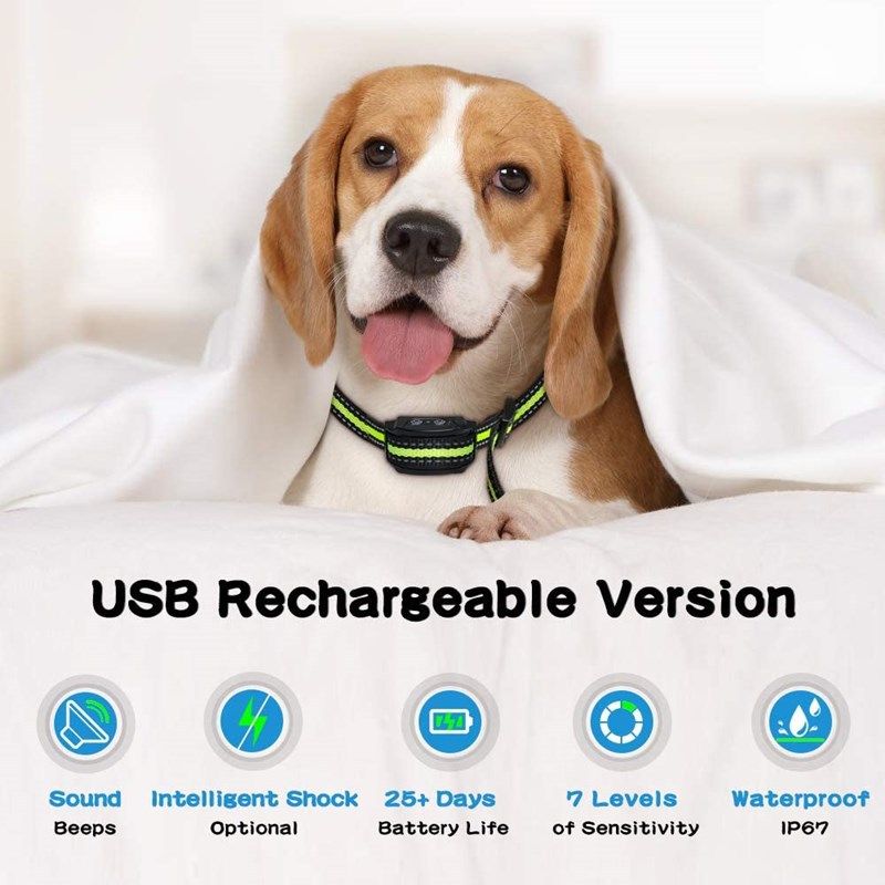 Intelligent Pet Dog Anti Barking Device USB Electric Ultrasonic Collar Humane Training Tool for Peaceful Home