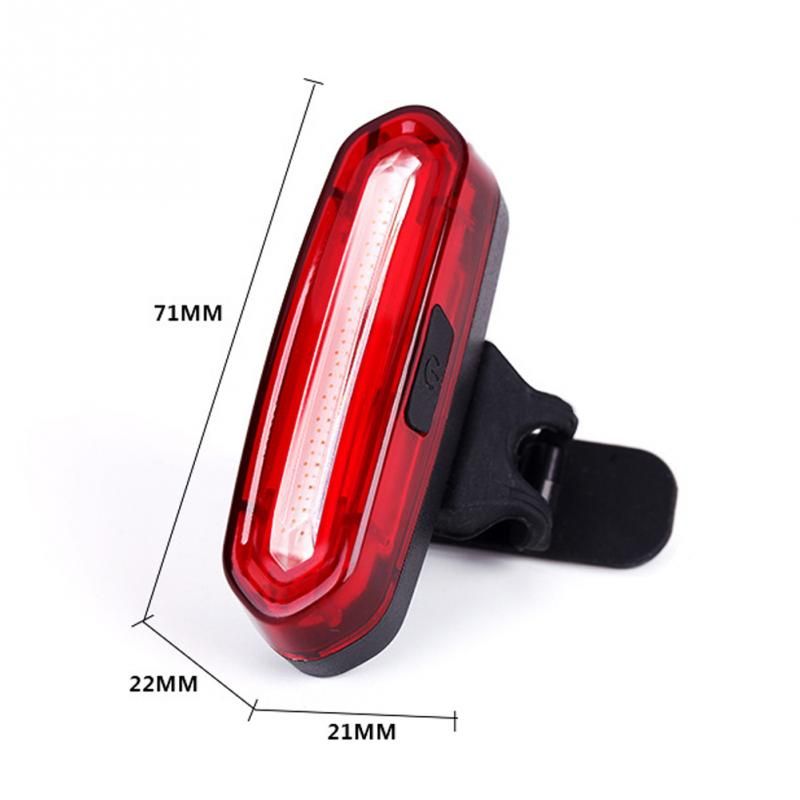 USB Rechargeable Bicycle Rear Light High-Intensity COB Lamp for Urban Commuters Cycling Accessories
