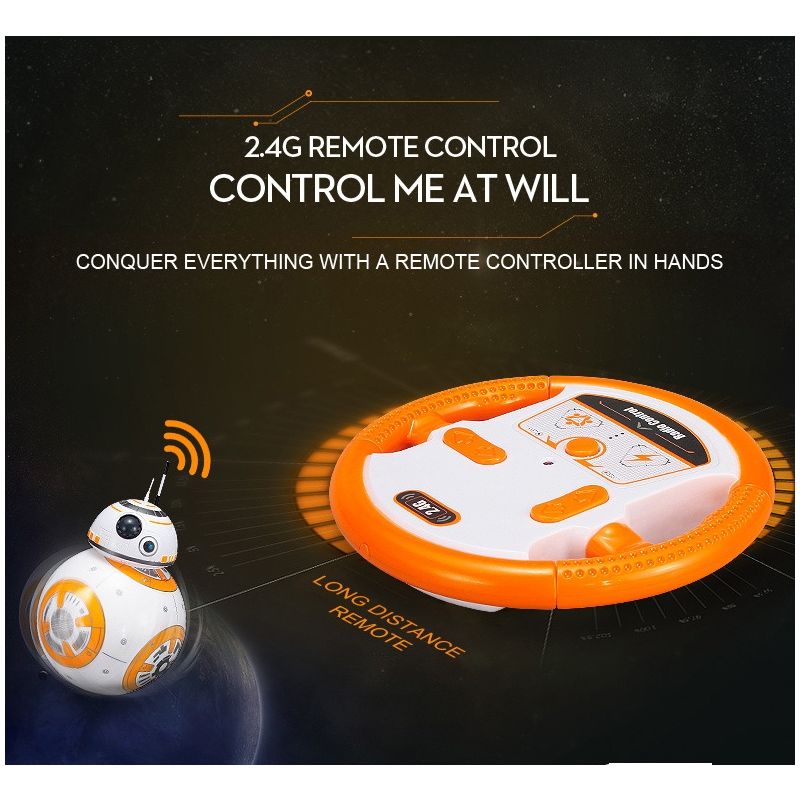 Star Wars BB-8 Remote Control Robot 20.5cm Intelligent RC Toy 360° Rotation Fun for Kids and Collectible