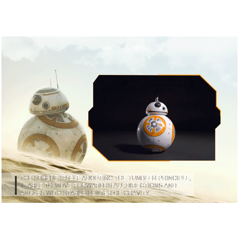 Star Wars BB-8 Remote Control Robot 20.5cm Intelligent RC Toy 360° Rotation Fun for Kids and Collectible