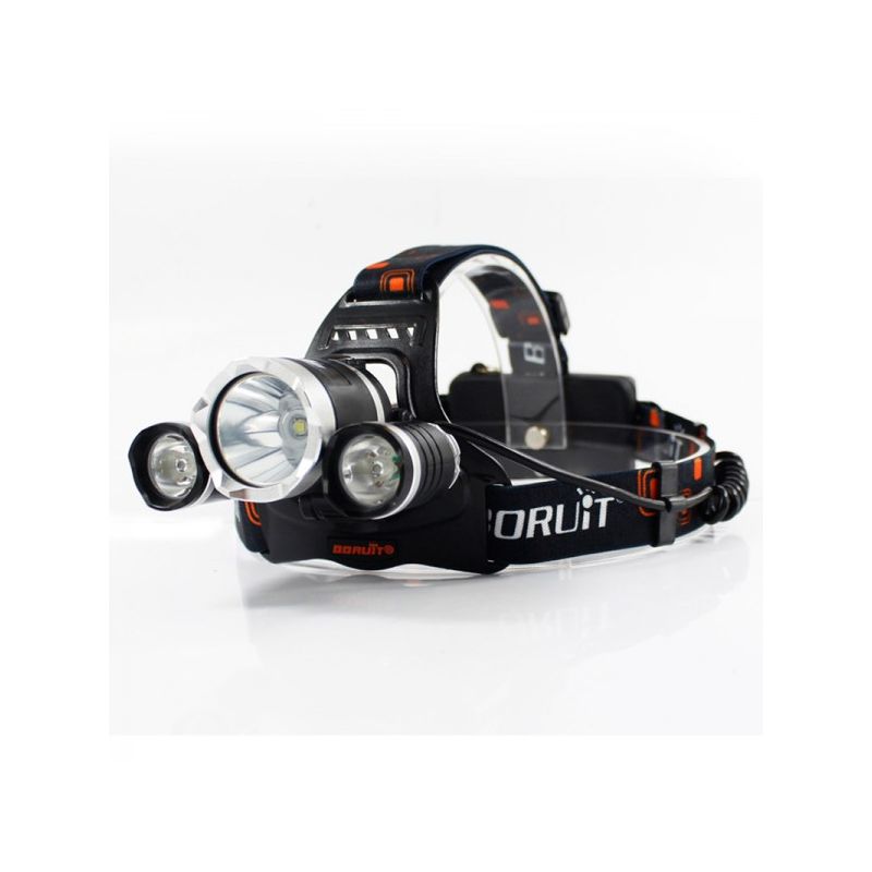 Boruit RJ-3000 LED Headlamp 1000 Lumens Brightness T6 White Light Waterproof for Outdoor Adventure Gear