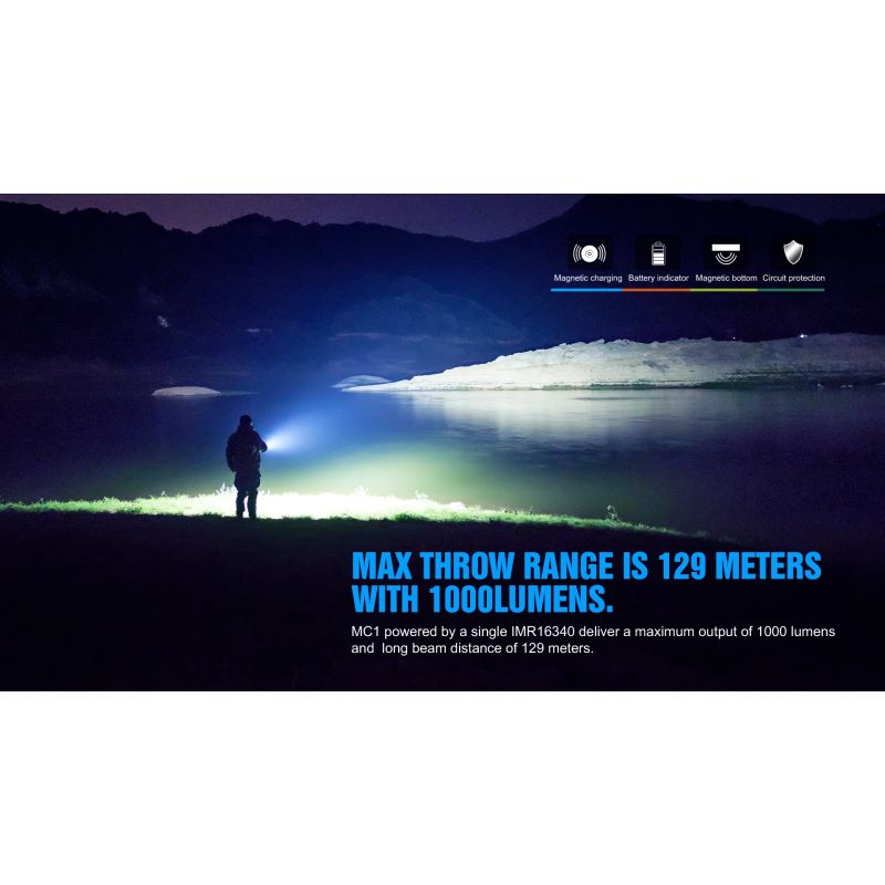 TrustFire MC1 Baton XP-L HI 1000 Lumens Rechargeable Mini EDC Flashlight with Magnetic Charging Ultra-Lightweight