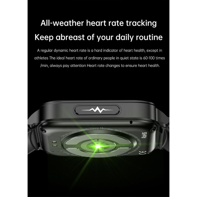 ET540 Blood glucose ECG Body temperature Blood pressure Blood oxygen Heart rate Bluetooth call Smartwatch Fitness Tracker