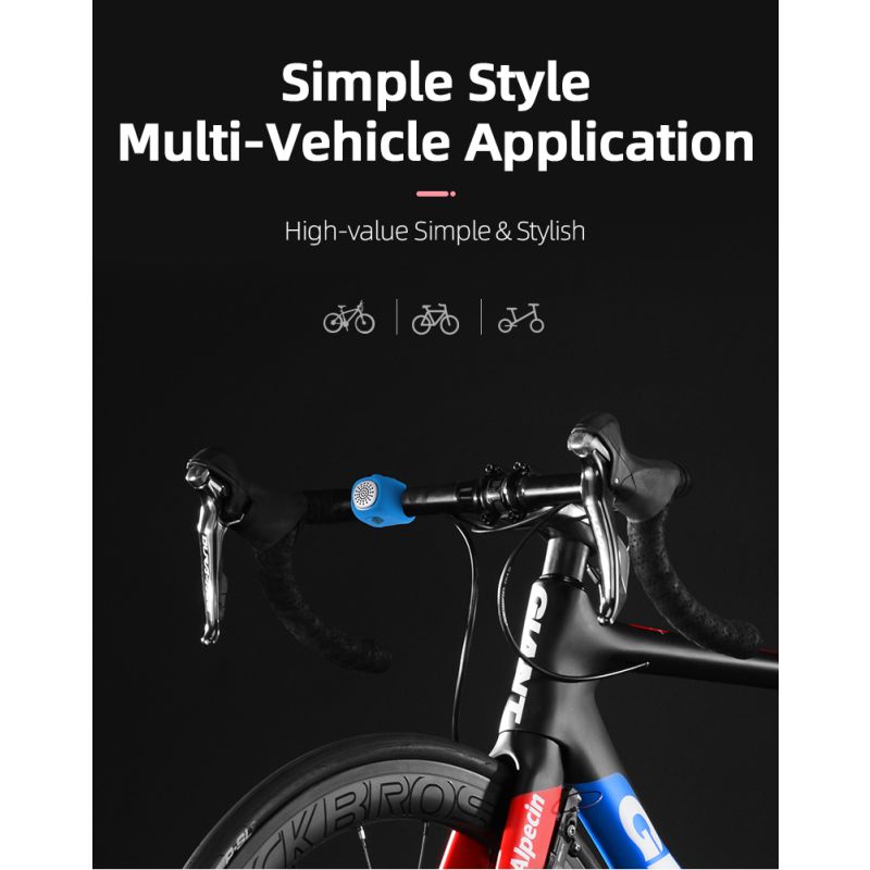 ROCKBROS Electric Cycling Bell with 90 dB Horn Rainproof Design MTB Handlebar Accessory for Safe Riding