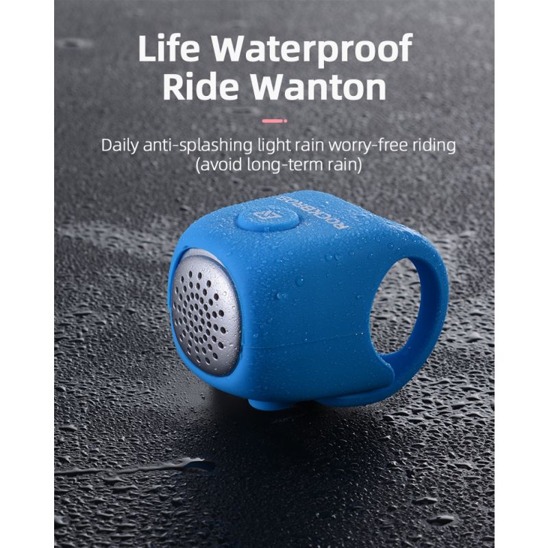 ROCKBROS Electric Cycling Bell with 90 dB Horn Rainproof Design MTB Handlebar Accessory for Safe Riding