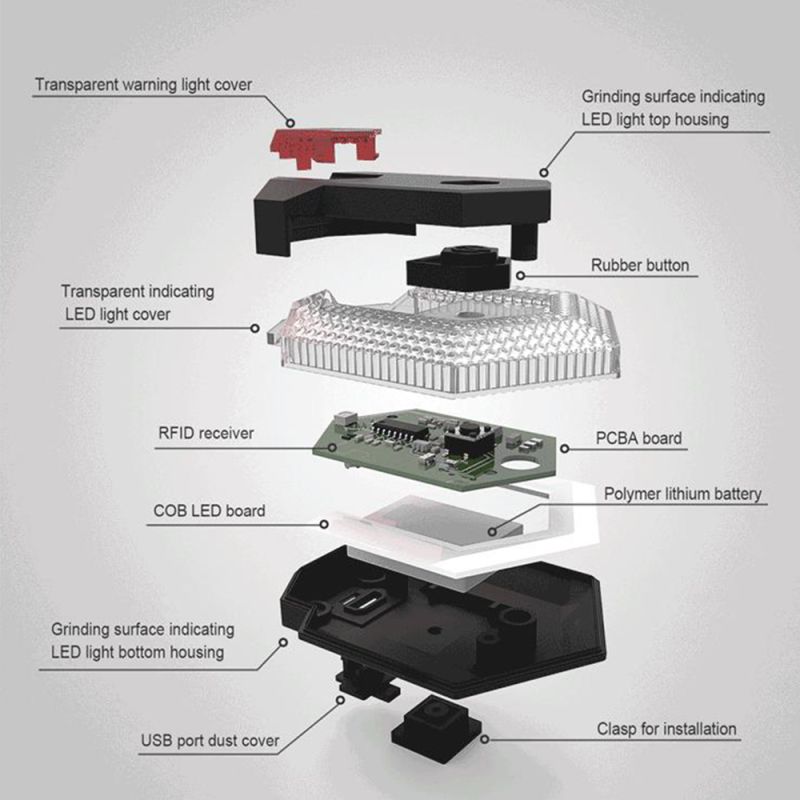 CarryBright CBX4 Bicycle Turn Signal Light with Horn USB Charging Waterproof Cycling Safety Accessory