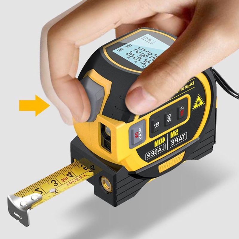 3 in 1 Laser Rangefinder Tape Measure with LCD Display Backlight for Architects Home Improvement Tools