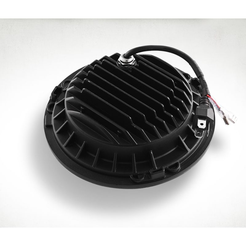 Motorcycle LIGHT 7 Inch LED Headlight for Jeep Wrangler Lada Niva 4x4 Bright Yellow White Angel Eye Weatherproof Design