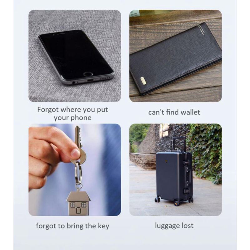 Mini GPS Tracker Bluetooth 4.0 Smart Locator Lightweight Anti-Lost Device for Keys Pets Kids Real-Time Location